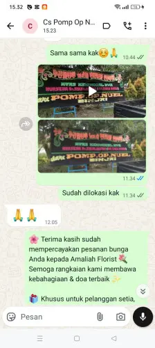 Testimonial Papan Bunga bekasi
