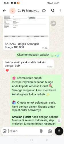 Testimonial Papan Bunga bekasi