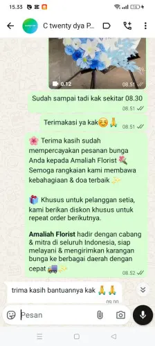 Testimonial Standing Flower bekasi