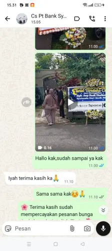 Testimonial Papan Bunga bekasi